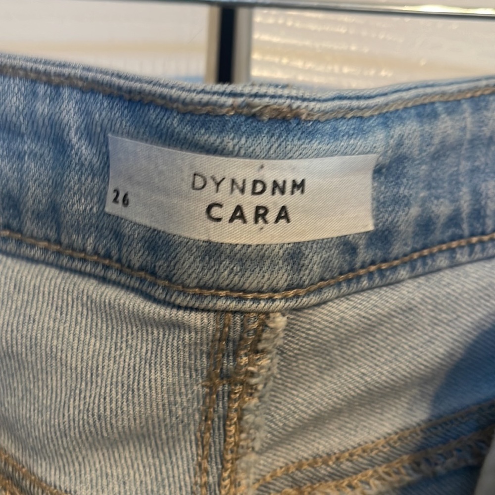 Dyndnm CARA light wash distressed jeans size 26 - Picture 8 of 10